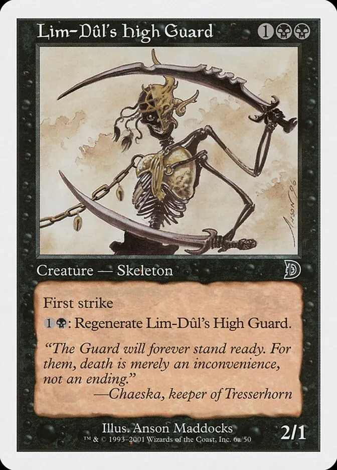 2001 Deckmasters Lim-Dûl's High Guard common #6a common card image
