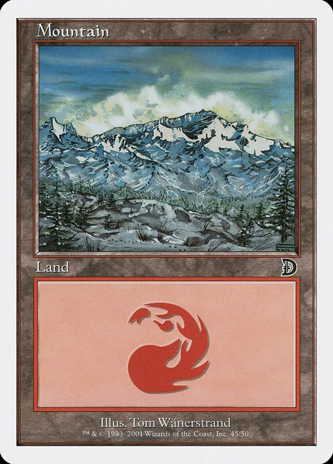 2001 Deckmasters Mountain common #45 common card image