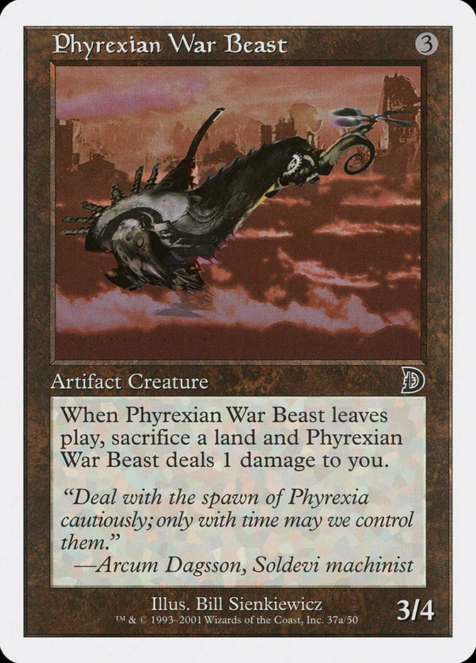 2001 Deckmasters Phyrexian War Beast common #37a common card image