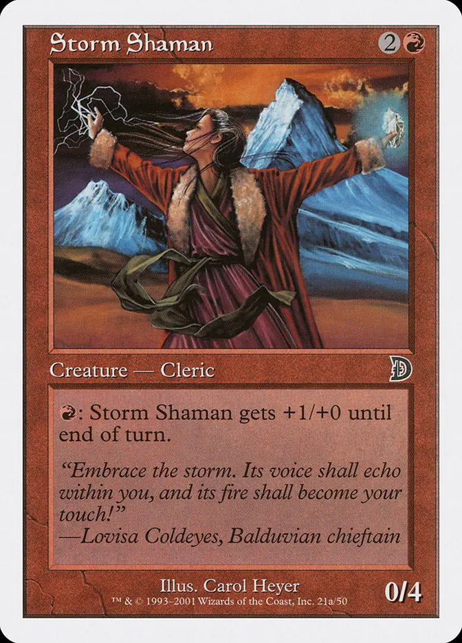 2001 Deckmasters Storm Shaman common #21a common card image