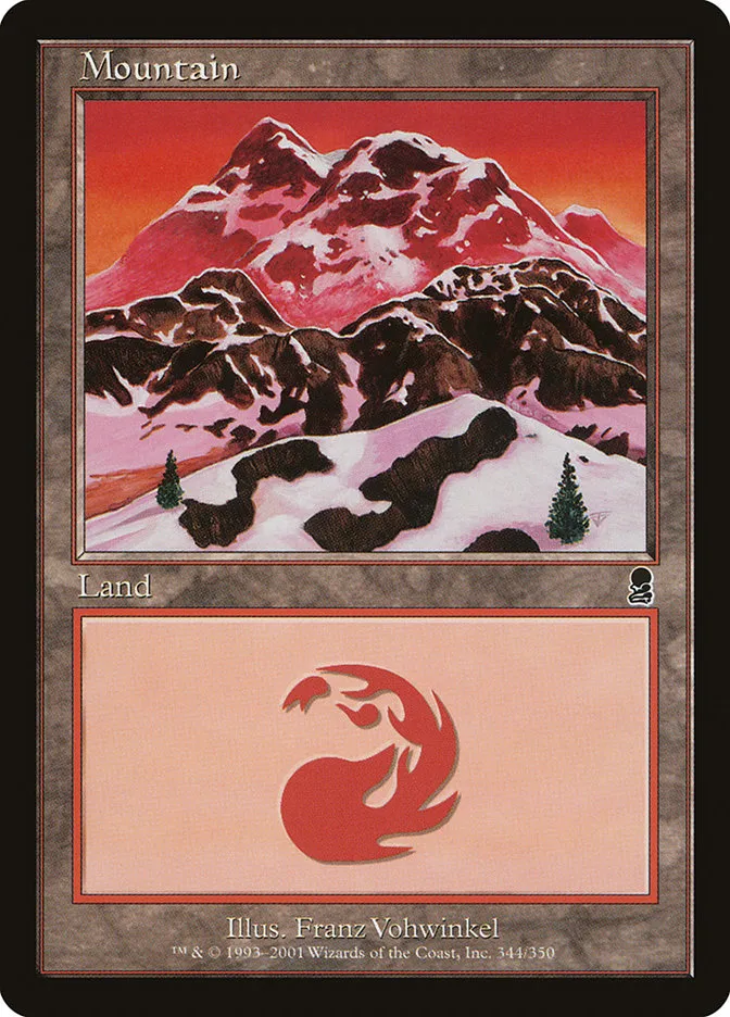 2001 Odyssey Mountain common #344 common card image