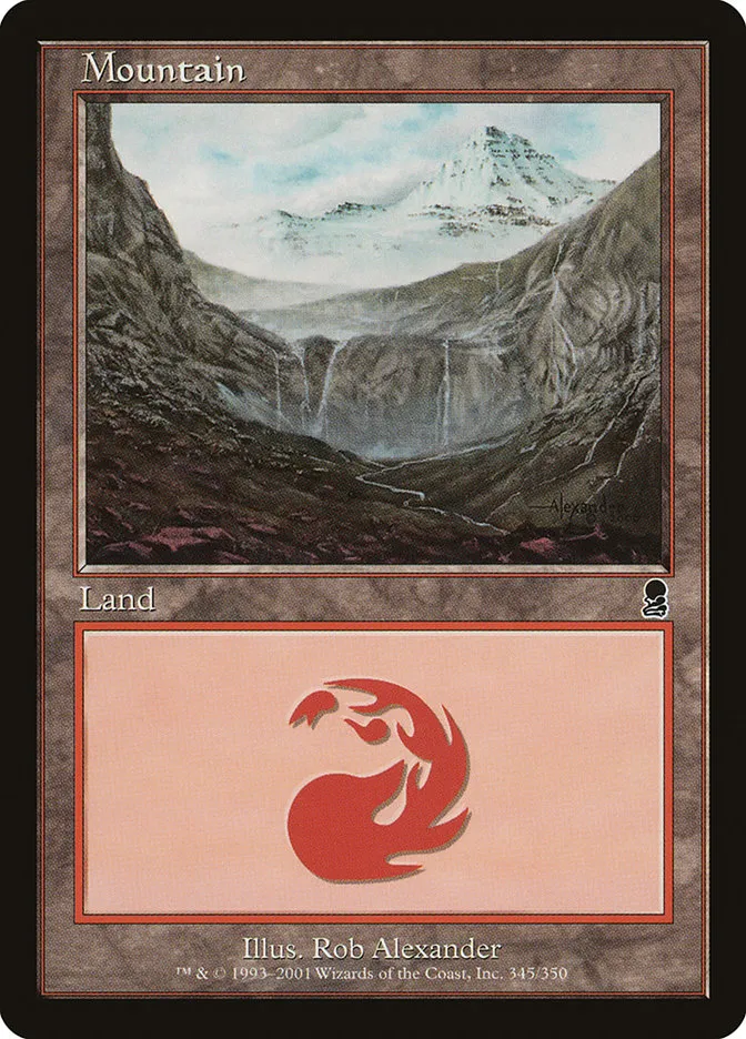 2001 Odyssey Mountain common #345 common card image