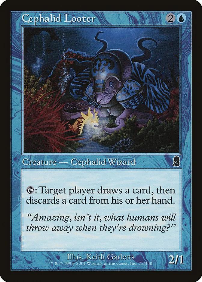 2001 Odyssey Cephalid Looter #72† common card image