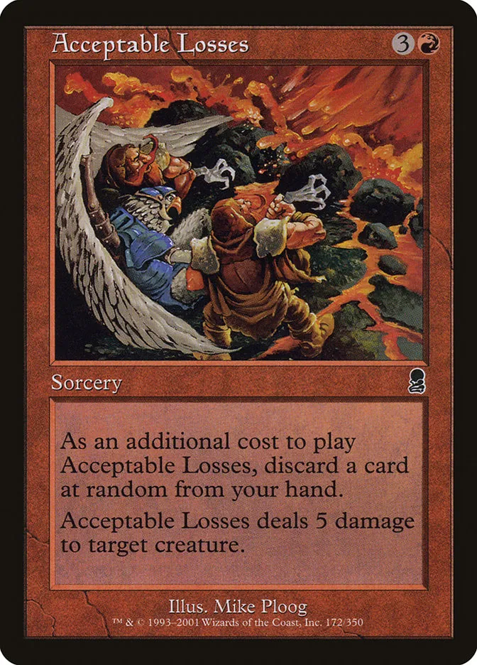2001 Odyssey Acceptable Losses common #172 common card image