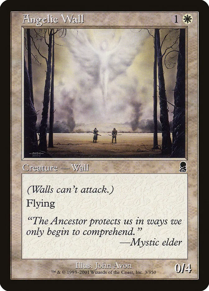 2001 Odyssey Angelic Wall common #3 common card image