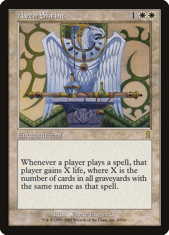 2001 Odyssey Aven Shrine [Foil] rare #9 rare card image