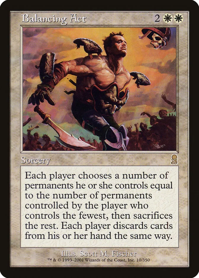 2001 Odyssey Balancing Act rare #10 rare card image