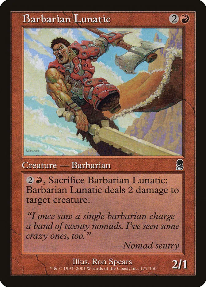2001 Odyssey Barbarian Lunatic common #175 common card image