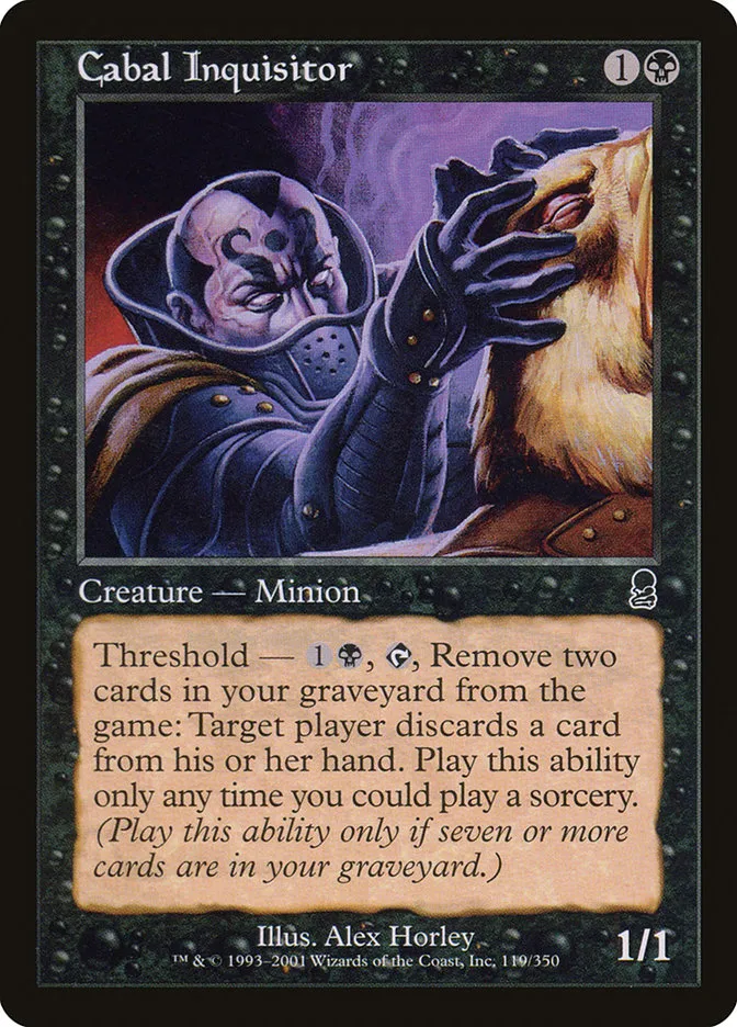 2001 Odyssey Cabal Inquisitor common #119 common card image