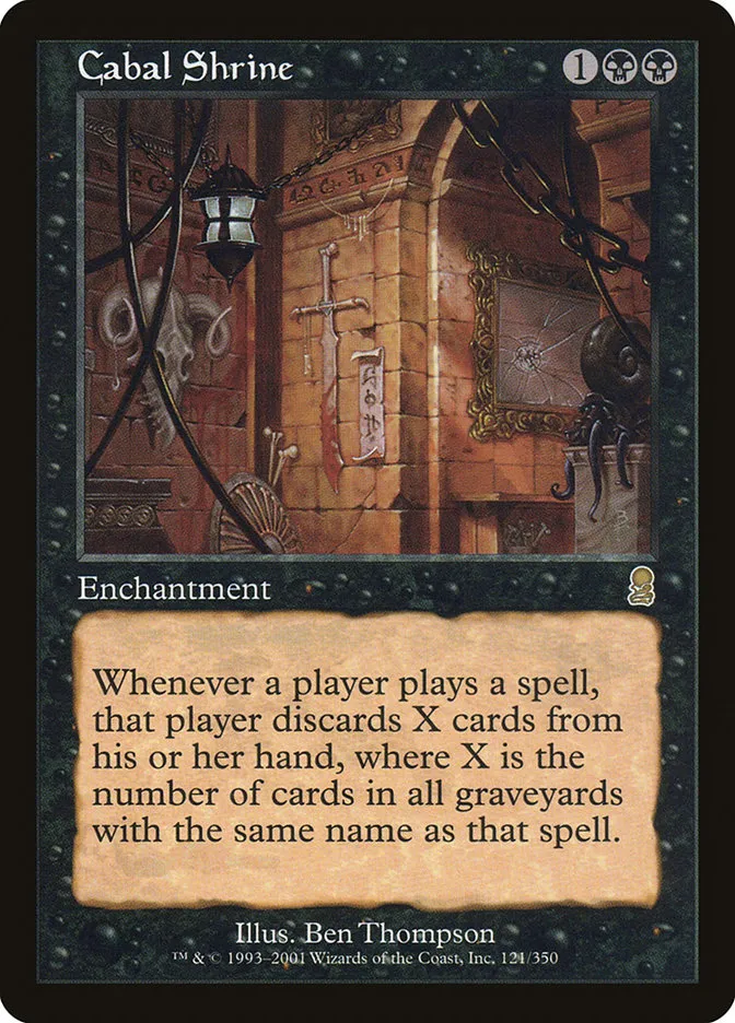 2001 Odyssey Cabal Shrine rare #121 rare card image