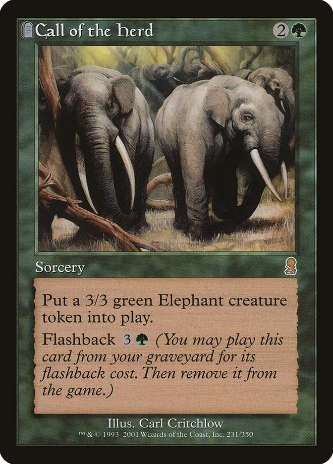 2001 Odyssey Call of the Herd [Foil] rare #231 rare card image