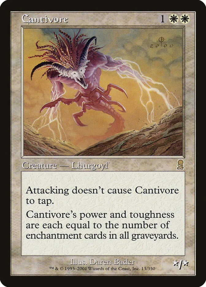 2001 Odyssey Cantivore #13 rare card image
