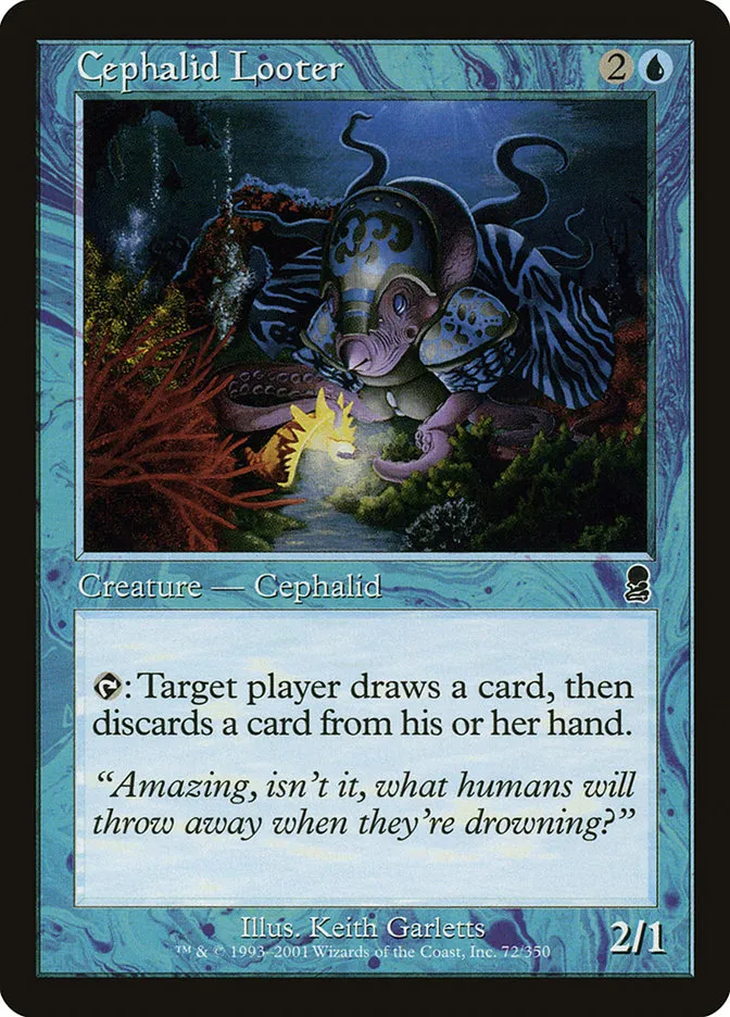 2001 Odyssey Cephalid Looter common #72 common card image