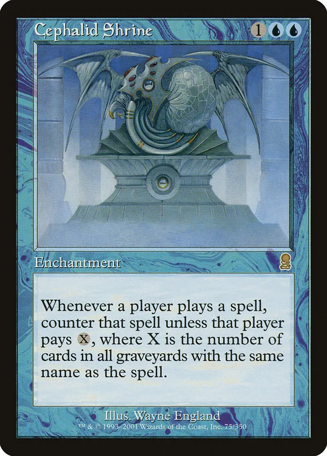 2001 Odyssey Cephalid Shrine rare #75 rare card image