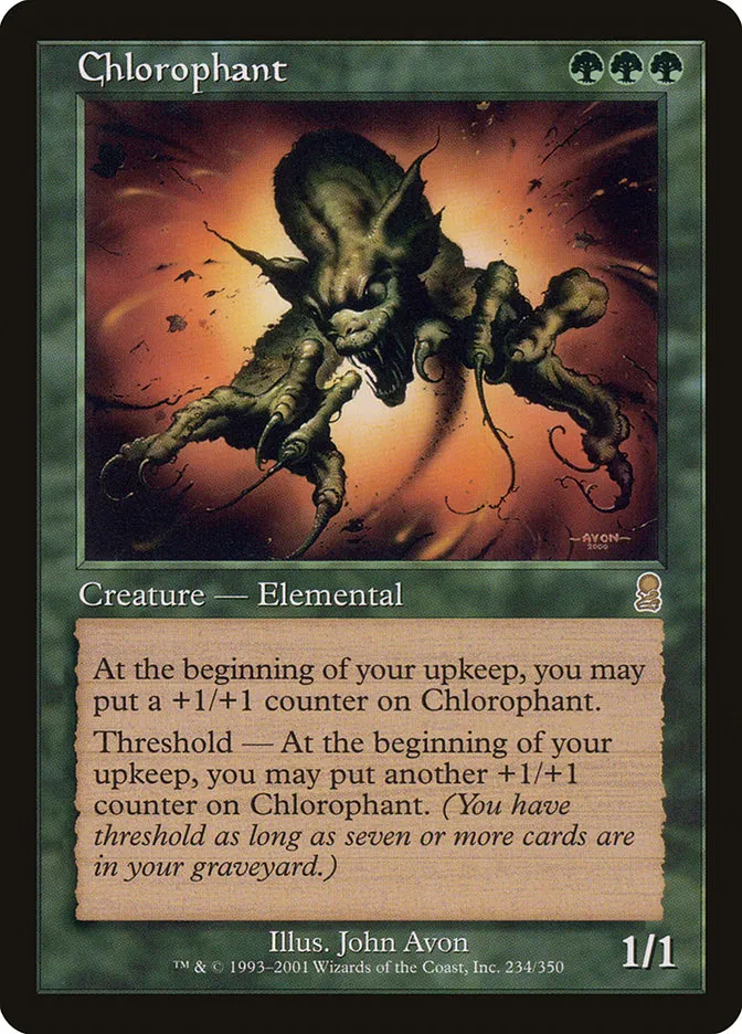 2001 Odyssey Chlorophant #234 rare card image