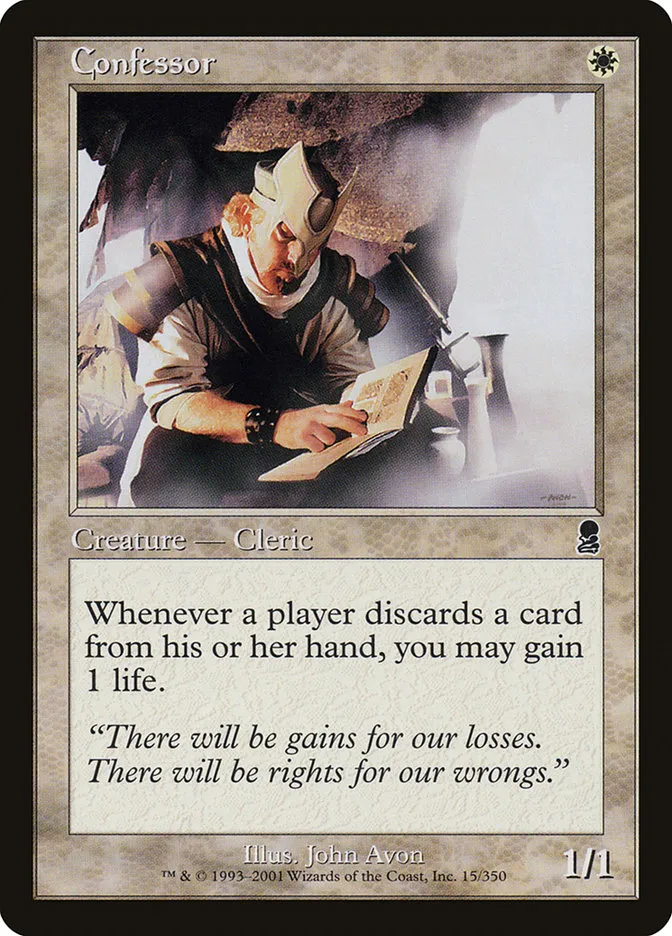 2001 Odyssey Confessor common #15 common card image