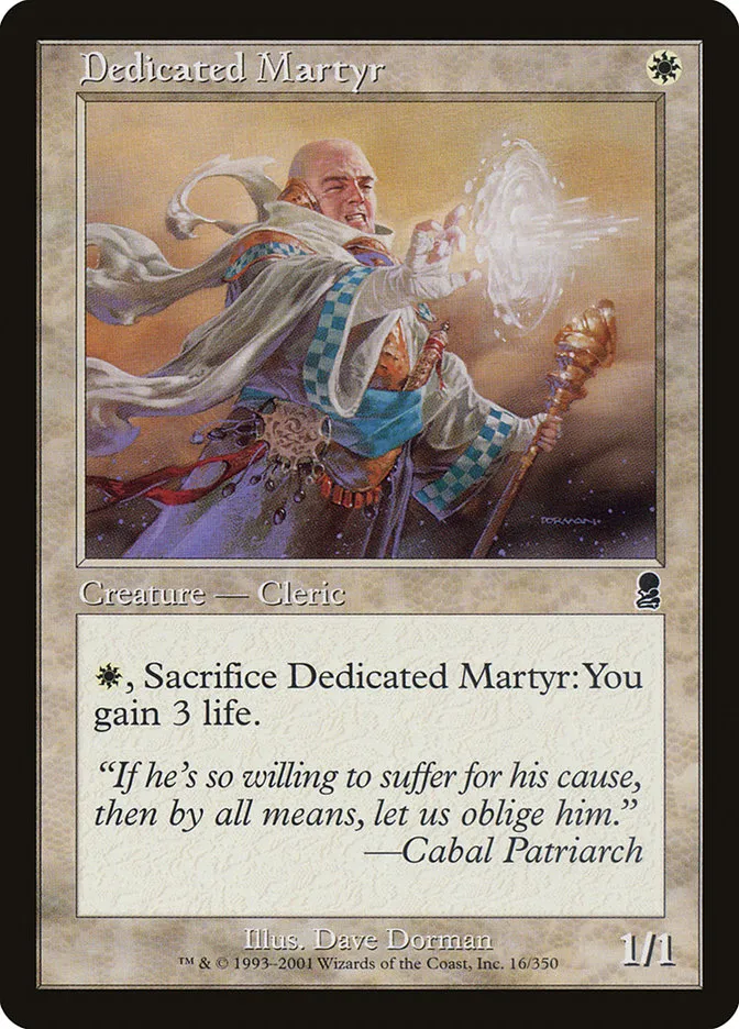 2001 Odyssey Dedicated Martyr #16 common card image
