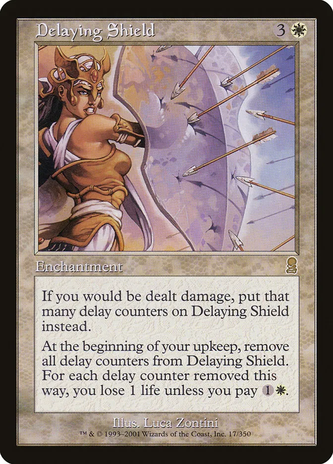 2001 Odyssey Delaying Shield rare #17 rare card image