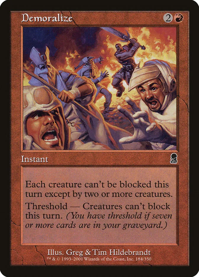 2001 Odyssey Demoralize common #184 common card image