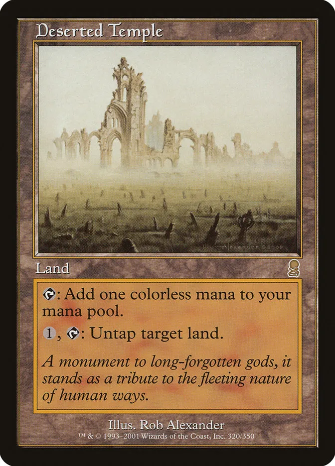 2001 Odyssey Deserted Temple [Foil] rare #320 rare card image