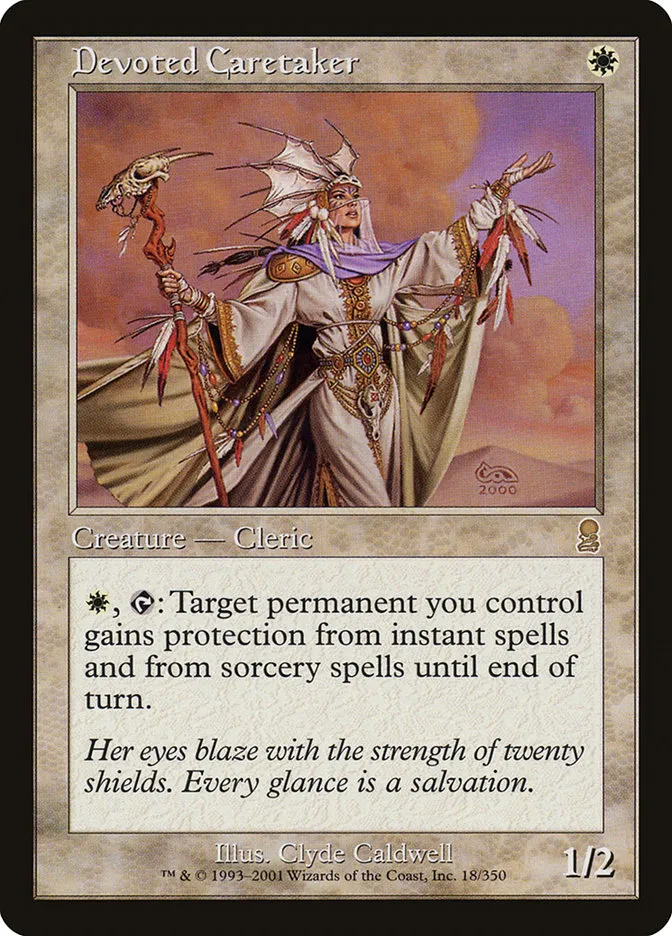 2001 Odyssey Devoted Caretaker rare #18 rare card image