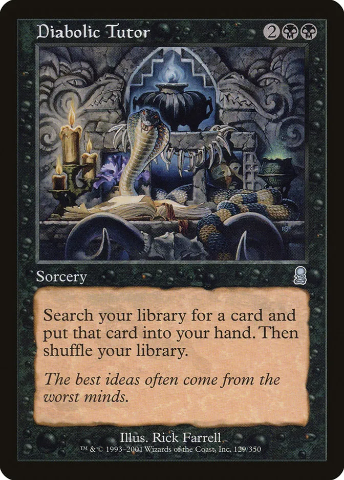 2001 Odyssey Diabolic Tutor uncommon #129 uncommon card image
