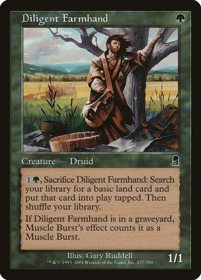 2001 Odyssey Diligent Farmhand common #237 common card image