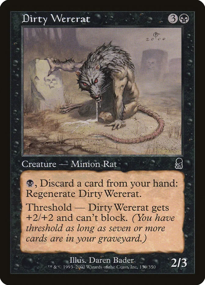 2001 Odyssey Dirty Wererat #130 common card image