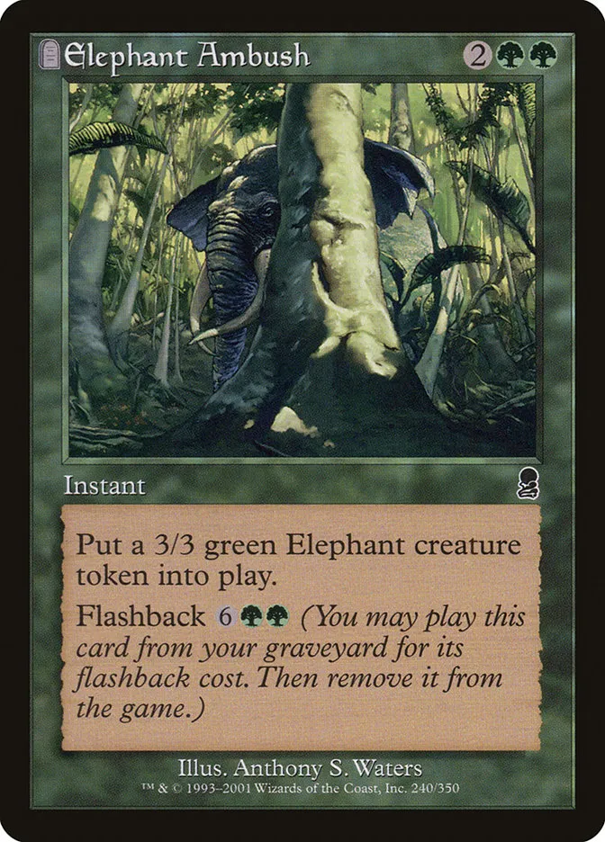 2001 Odyssey Elephant Ambush common #240 common card image