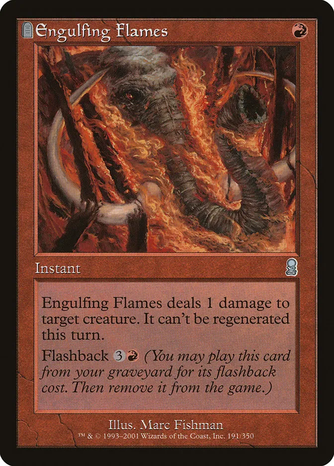 2001 Odyssey Engulfing Flames uncommon #191 uncommon card image