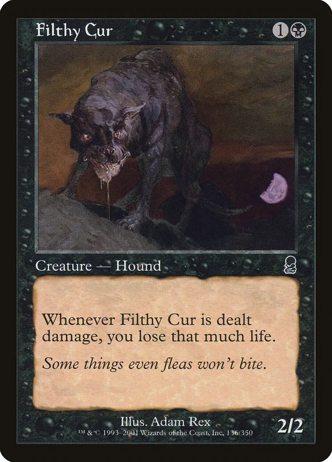 2001 Odyssey Filthy Cur common #136 common card image