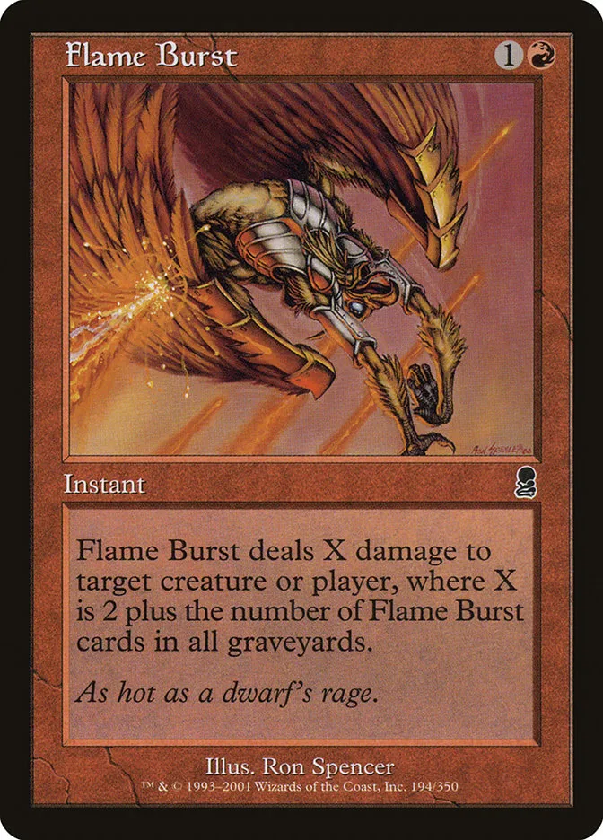 2001 Odyssey Flame Burst common #194 common card image