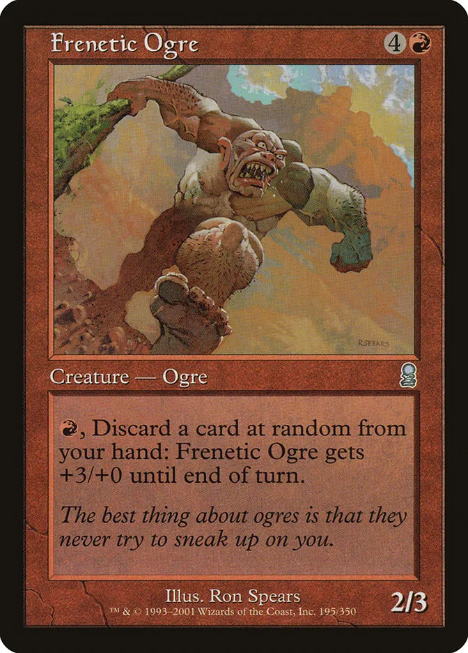 2001 Odyssey Frenetic Ogre #195 uncommon card image