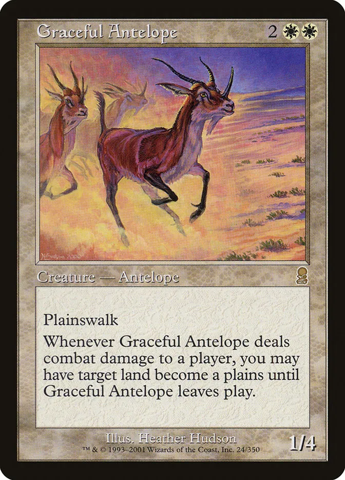 2001 Odyssey Graceful Antelope #24 rare card image