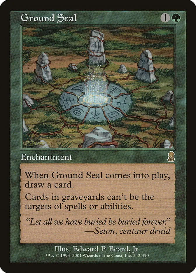 2001 Odyssey Ground Seal #242 rare card image