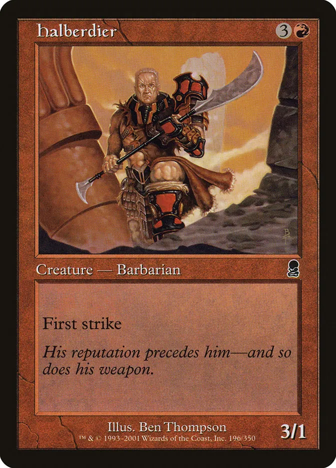 2001 Odyssey Halberdier common #196 common card image