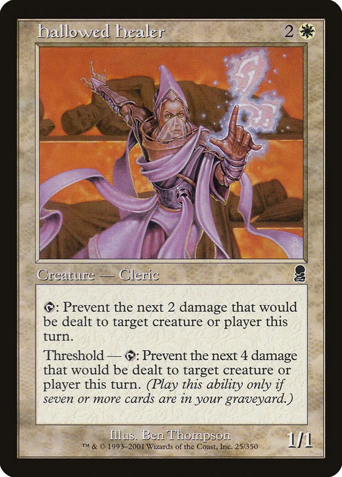 2001 Odyssey Hallowed Healer common #25 common card image