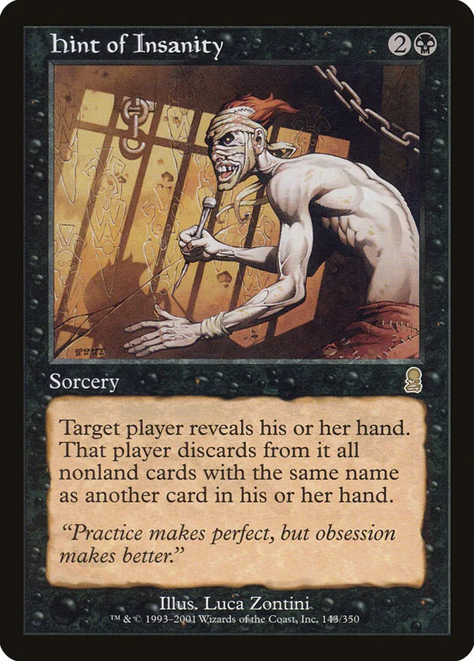 2001 Odyssey Hint of Insanity #143 rare card image