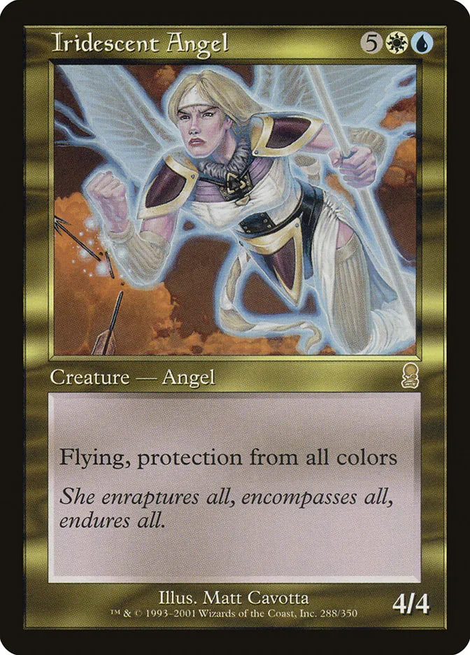 2001 Odyssey Iridescent Angel #288 rare card image