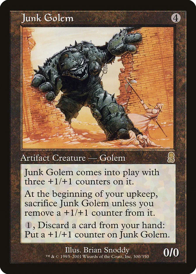 2001 Odyssey Junk Golem #300 rare card image