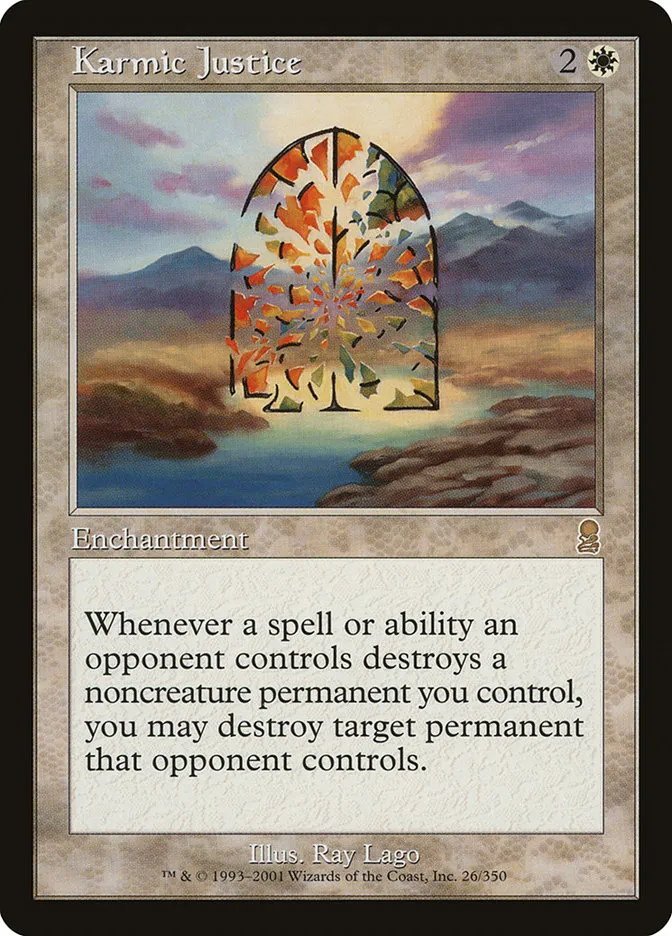 2001 Odyssey Karmic Justice [Foil] rare #26 rare card image