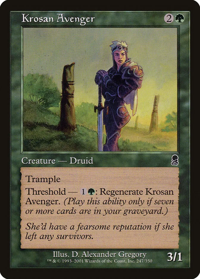 2001 Odyssey Krosan Avenger #247 common card image