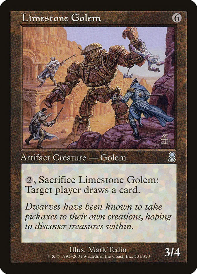 2001 Odyssey Limestone Golem uncommon #301 uncommon card image