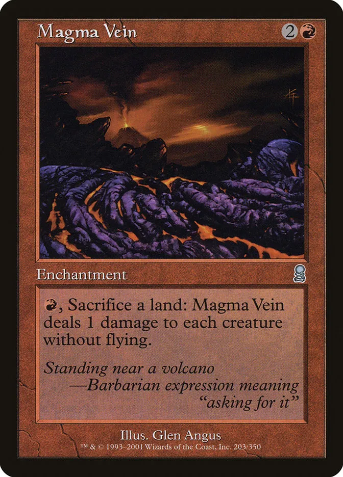 2001 Odyssey Magma Vein #203 uncommon card image