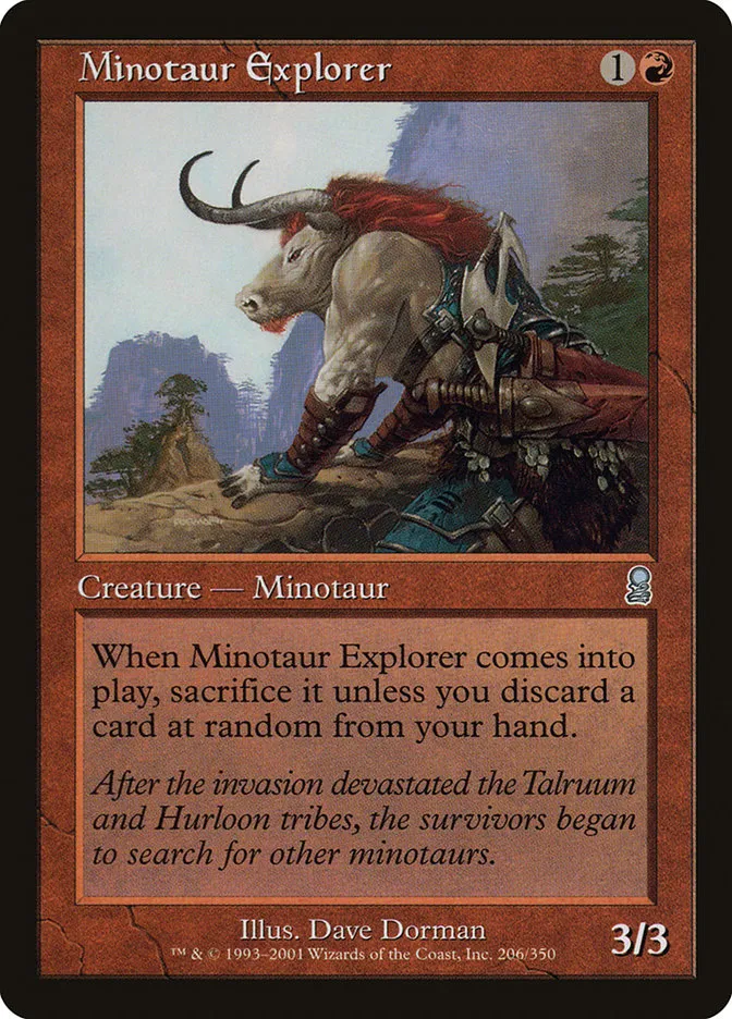 2001 Odyssey Minotaur Explorer uncommon #206 uncommon card image