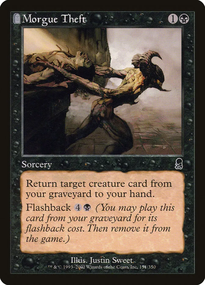 2001 Odyssey Morgue Theft common #151 common card image