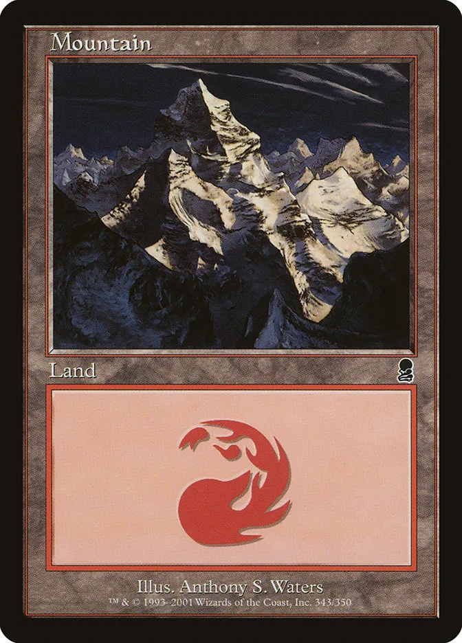2001 Odyssey Mountain common #343 common card image