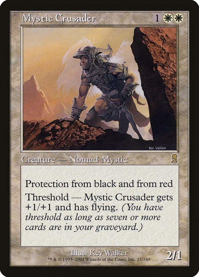2001 Odyssey Mystic Crusader #33 rare card image