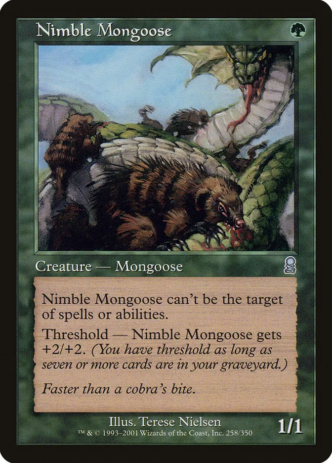 2001 Odyssey Nimble Mongoose uncommon #258 uncommon card image