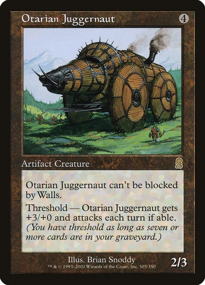 2001 Odyssey Otarian Juggernaut #305 rare card image